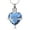 Blue, variant on Personalized Engrave Crystal Heart Cremation Pendant Small Urns For Ashes Keepsake Urn Necklace