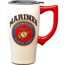 MARINES 18 OUNCE CERAMIC TRAVEL MUG