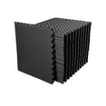 thumbnail image 1 of BalanceFrom 18-Pack 24”x24” Interlocking Foam Puzzle Exercise Mat, 1” Thick, Black, 1 of 11