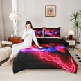 thumbnail image 4 of Castle Fairy Gradient Gamepads Full Size Comforter Sets,Gradient Lightning Bedding Sets, 4 of 8
