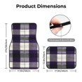 thumbnail image 2 of Crystal Fleece Car Floor Mats Set Of Four - Bottom Injection Molded For Easy Installation To Prevent Interior Contamination Suitable For Most Cars Purple Buffalo Plaid Check Tartan Scotland_2, 2 of 7