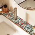 thumbnail image 2 of Yayeee Faucet Mat for Kitchen Sink 14.7" Diatomite Long Splash Guard Pad, Vibrant Floral, 2 of 7