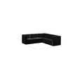 thumbnail image 3 of Meridian Furniture Quincy Black Velvet Modular Sectional, 3 of 13