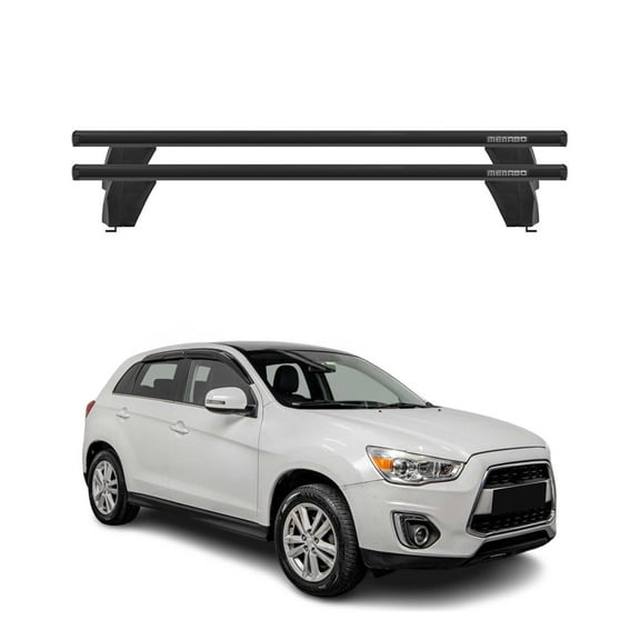 OMAC Fix Point Roof Racks Cross Bars for Mitsubishi Outlander Sport 2013-2015 Black Anti-Theft for Travel Kayak Canoe Surf Ski Snowboard Camping