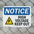 thumbnail image 4 of High Voltage Keep Out OSHA Notice Aluminum Sign 14 Inch x 10 Inch - 5 Pack, 4 of 8