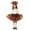 D178/Coffee, variant on Afdoent Girls Clothes Fashion Girls Tutu Dress With Skirt And Festive Printed Top For Holiday Parties And 3-5 Years