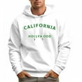 thumbnail image 2 of Men's 100% Cotton Green CALIFORNIA Hoodie 330g Thick Pocket Hood, 2 of 16