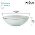 thumbnail image 6 of KRAUS Round Frosted Glass Vessel Bathroom Sink, 14 inch, 6 of 9