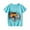 Light Blue, variant on Boy Shirts Cartoon Car Print Casual T Shirt for Kids Toddler Boys Summer Short Sleeve Causal Top Toddler T Shirts Light Blue 4 Years-5 Years