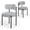 Gray, variant on Buballino Modern Medieval Fabric and Metal Dining Arm Chairs, Black (Set of 2)