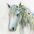 thumbnail image 3 of Vertentes, Jeanette 20x20 Black Modern Framed Museum Art Print Titled - Lovely II Blue Flowers, 3 of 5