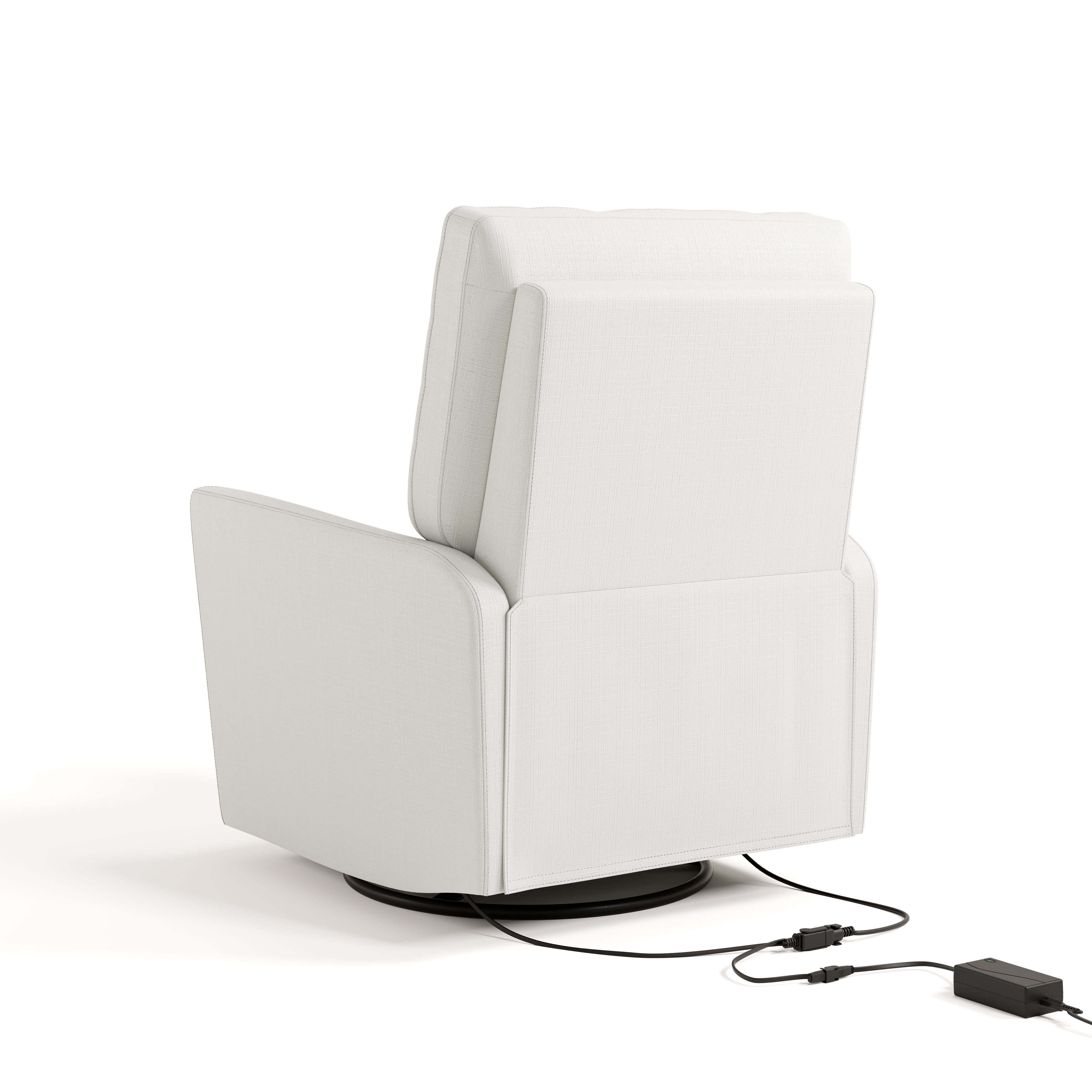 Art of Nursery by Storkcraft Santorini Deluxe Power Recliner Swivel Glider, Ivory Basketweave
