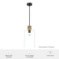 thumbnail image 7 of Hunter - Vanning 1-light Noble Bronze, Small Pendant Light, Dimmable, Boho Style, Cylinder Shaped, for Bedrooms, Dining, Living Rooms - 13112, 7 of 7