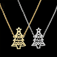 thumbnail image 4 of 1 Pcs Christmas Tree Pendant Necklace for Women Adjustable Link Chain Necklace Thanksgiving Xmas Party Jewelry Gift, 4 of 7