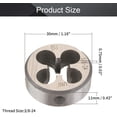 thumbnail image 2 of HUGFEGWE 3/8-24 Round Die, Machine Thread Right Hand Threading Die, Alloy Tool Steel 1pcs CJB91-23427, 2 of 7