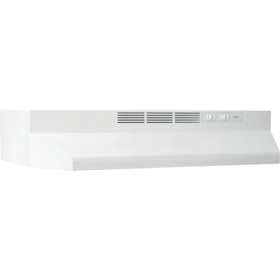 Broan-NuTone Broan 412401 ADA Capable Non-Ducted Under-Cabinet Range Hood, 24-Inch, White — ADA-Compliant Wall-Mount, Concealed-Screw Install