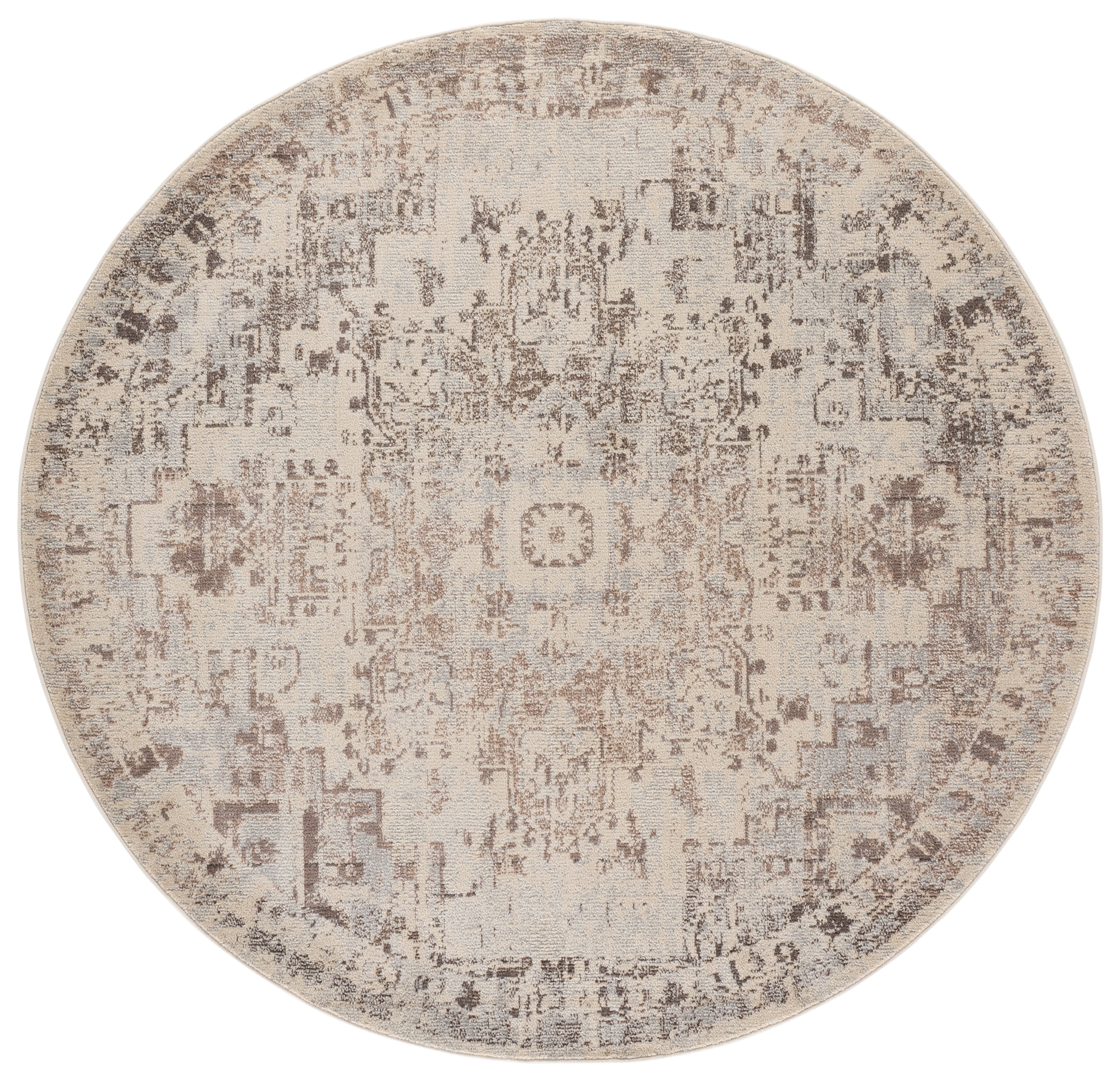 Safavieh Madison Dalia Oriental Area Rug, Ivory/Beige Gray, 6'7" x 6'7" Round