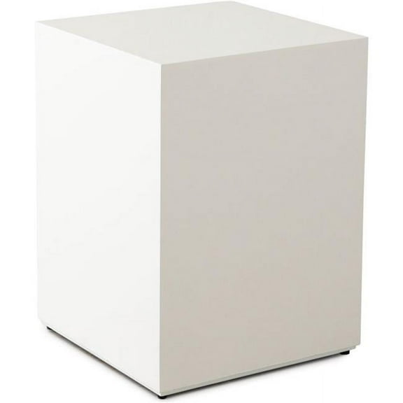Diamond Sofa MONTAGESETIV Montage Square End Table, Ivory Faux Cement Finish