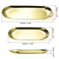 thumbnail image 2 of Uxcell Candle Tray Holder, Stainless Steel Oval Plate for Home Decor Gold 1Set (9 Inch 1pcs, 7 Inch 1pcs), 2 of 7