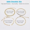 thumbnail image 2 of 4-6PCS Ankle Bracelets Set for Women Gold Boho Beach Anklet Chain Adjustable Foot Jewelry for Girls Extremely Simple Style figaro -, 2 of 4