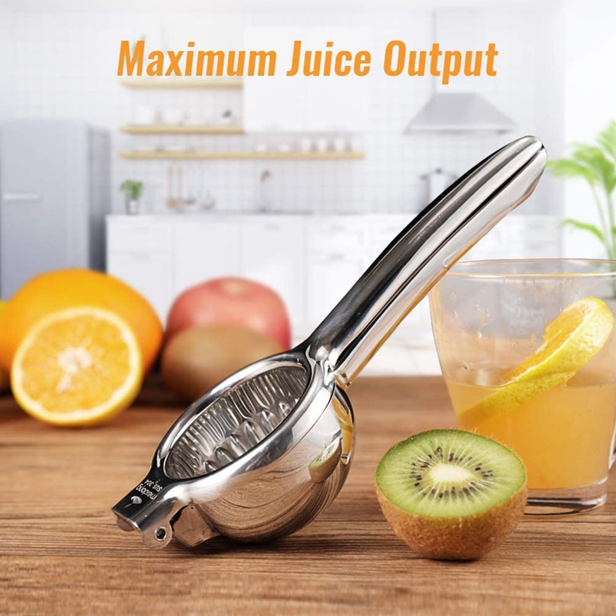 Kepooman 3.54" Handheld Stainless Steel Lemon Squeezer for Orange Citrus, Silver Kepooman 3.54" Handheld Stainless Steel Lemon Squeezer for Orange Citrus, Silver