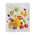 thumbnail image 2 of 60x80 inch Crystal Fleece & Arctic Fleece Blanket Soft Bed Throws for Home or Camping Fruit Juice Splash, 2 of 7
