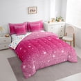 thumbnail image 3 of Castle Fairy Black Blue Glitter Print Twin Bedding Sets,Gradient Bedding Comforter Set, 3 of 8