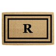 thumbnail image 1 of Nedia Home O2044R 22 x 36 Po Mince Double Cadre Photo Résistant Tapis de Porte de Coco & 44; Monogramme R - Noir, 1 of 1