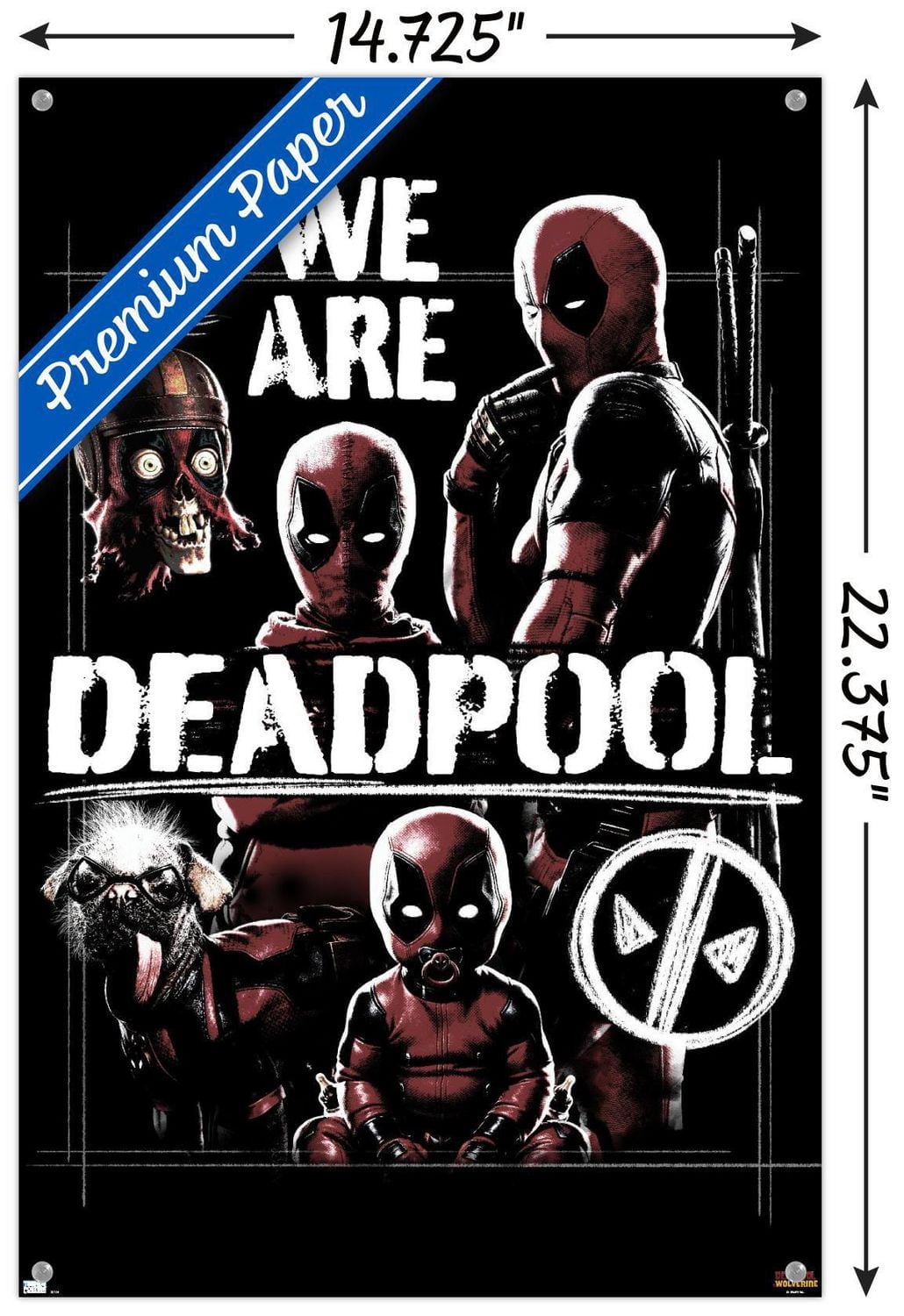 Marvel Deadpool & Wolverine - We Are Deadpool Wall Poster with Magnetic Frame, 22.375" x 34"