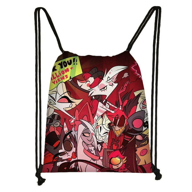 Bolsa con cordón Hazbins Hotels Alastors Anime String Swim G