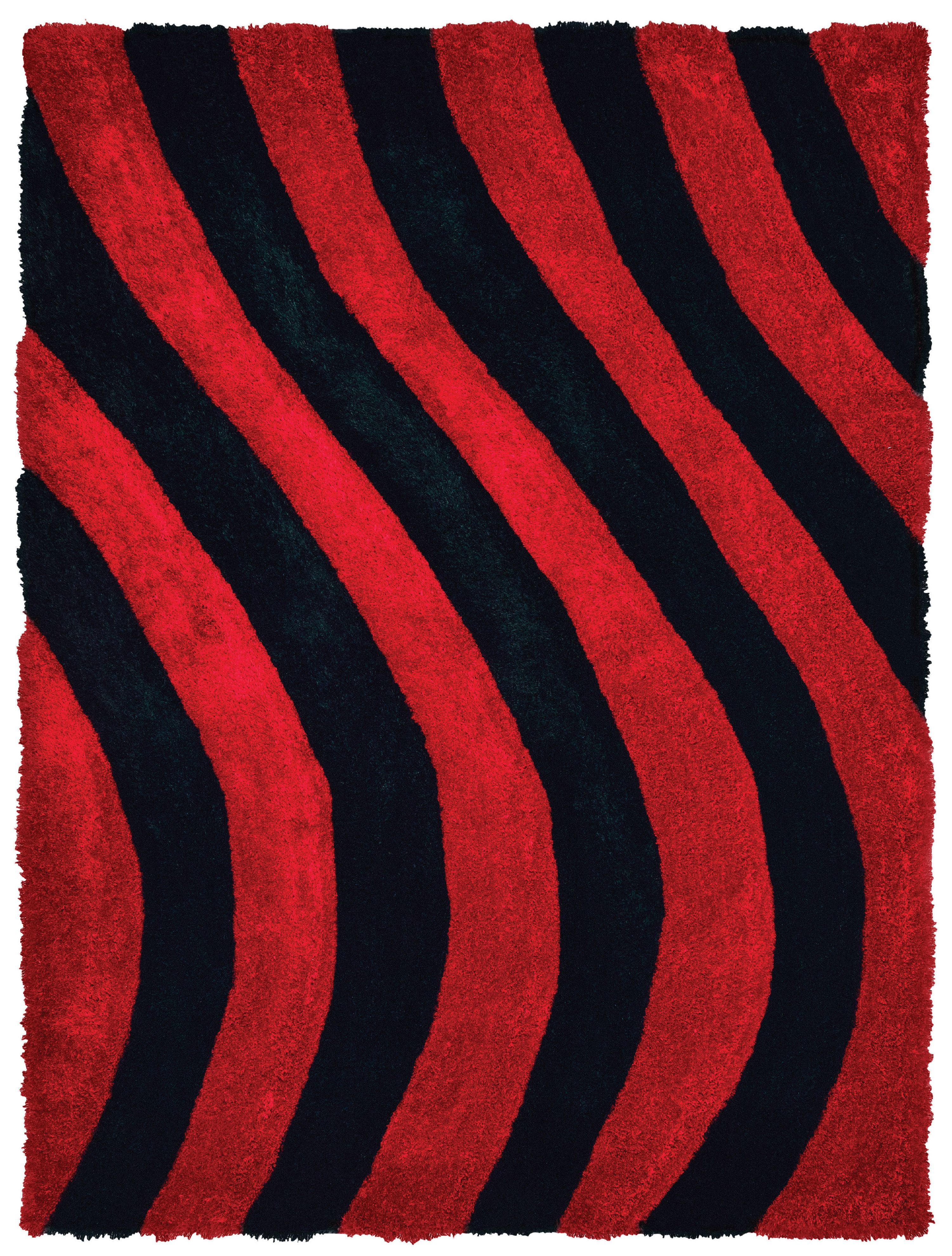 United Weavers of America Abstract Shag Contemporary Area Rugs, Black