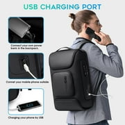 BANGE Gray Business Laptop Backpack with USB Charging Port