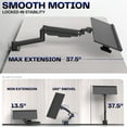 thumbnail image 4 of VIVO Pneumatic Heavy Duty Clamp-on 24 inch Keyboard Tray, 4 of 8