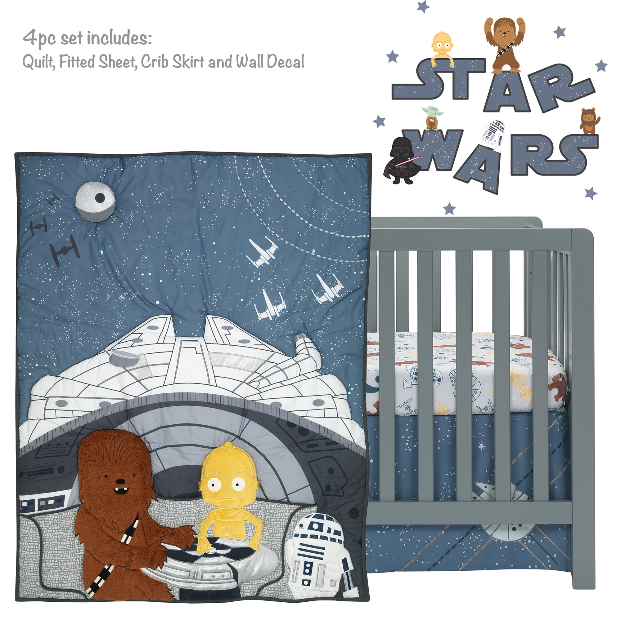 Star wars sale crib set