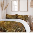 thumbnail image 6 of Ambesonne Nature Duvet Cover Sets, Autumn Foliage Forest, 2-King, Brown Amber Marigold, 6 of 7