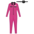 thumbnail image 3 of TiaoBug Women's Cop Costume Long Sleeve Full Body Jumpsuit Police Officer Fancy Dress Outfit Set Hot Pink S, 3 of 7
