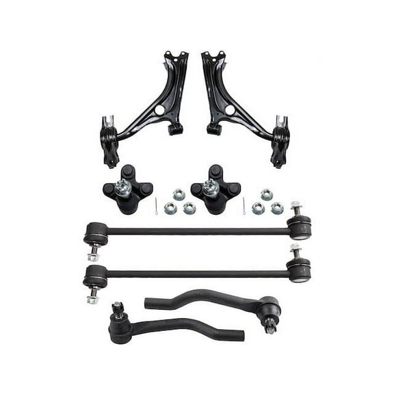 Front Control Arm Ball Joint Tie Rod and Sway Bar Link Kit 8 Piece - Compatible with 2016 - 2021 Honda Civic 2017 2018 2019 2020