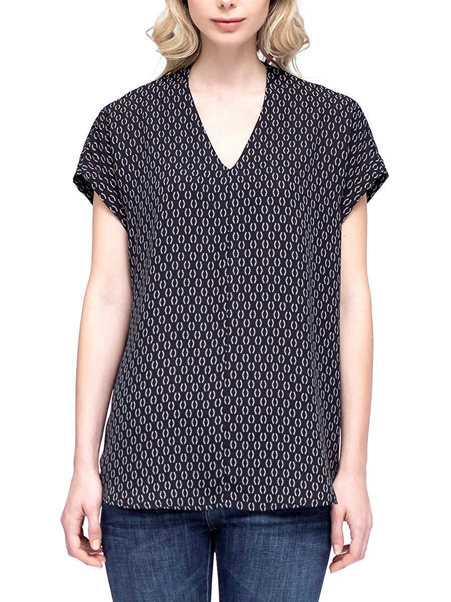 Chemisier (blouse) Pour Femme Pleione - Taille Medium (M) - Bleu - 100% Polyester - Occasion Très Bon état