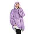 thumbnail image 1 of Plush Sherpa Wearable Blanket - Fluffy & Soft - Lightweight - Adult, Lavender, 1 of 7
