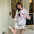 thumbnail image 5 of Foreign Trade Spring, Autumn and Winter New hello kitty Velvet Hooded Sweatshirt for Women Cute hello kitty Loose Top Trendy, 5 of 5