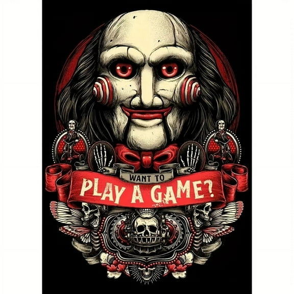 DIY 5D Diamond Painting By Number Kits Full Round Drill Horror Characters Horror Movies Art Rhinestone Embroidery Cross Stitch Craft for Home Wall Decoration