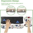 thumbnail image 2 of Keyboard Wrist Rest Pad and Mouse Wrist Rest Support, Comfort Wrist Rest Pad with Non-Slip Rubber Base & Memory Foam Support for Working Gaming Fatigue Pain Relief Art Flowers, 2 of 8