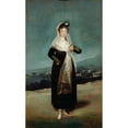 thumbnail image 2 of Francisco de Goya 10x14 Black Ornate Wood Framed Double Matted Museum Art Print Titled: Portrait of the Marquesa De Santiago, 2 of 5
