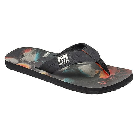 Reef HT Prints Mens Flip Flops 13.0/Rasta Flower NEW