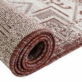 thumbnail image 3 of Unique Loom Outdoor Aztec Collection Area Rug - Coba (3' 3" Round Rust Red/Ivory), 3 of 10