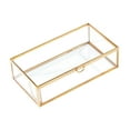 thumbnail image 2 of Caja de almacenamiento de joyas Yuyangstore transparente ligera marco de latón, 2 of 7