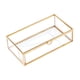 thumbnail image 2 of Caja de almacenamiento de joyas Yuyangstore transparente ligera marco de latón, 2 of 7