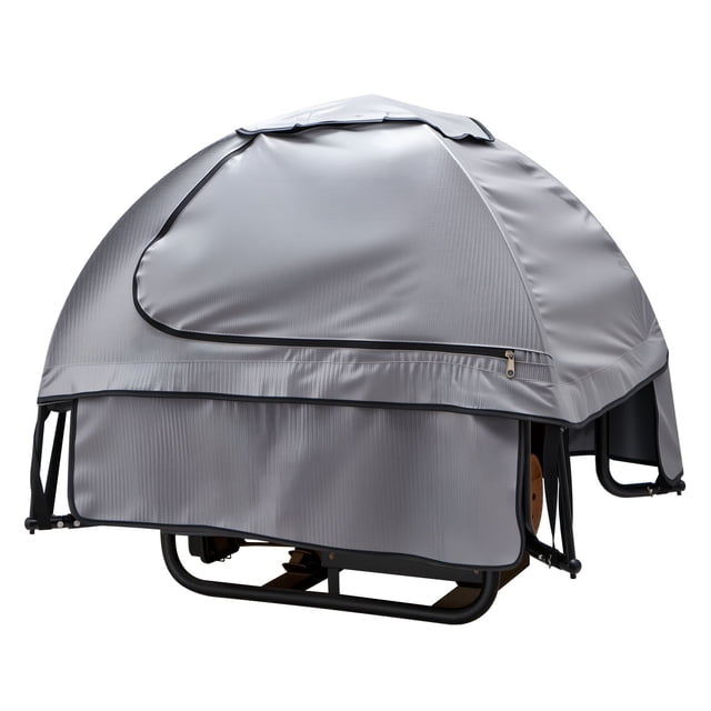 KFFKFF Generator Cover, 36 x 26 x 26 Inch Waterproof Generator Cover for Most Generators 70-108 Inches Perimeter, Portable Generator Running Cover, Grey