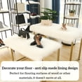 thumbnail image 4 of Alfombra de felpa suave para silla, funda de sofá, alfombra de piso esponjosa artificial para dormitorio, sala de estar para niños, color blanco Yuarrent LF000013-01B, 4 of 7