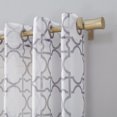 thumbnail image 2 of No. 918 Powell Trellis Sheer Grommet Curtain Panel, 59"x84", Gray, 2 of 7